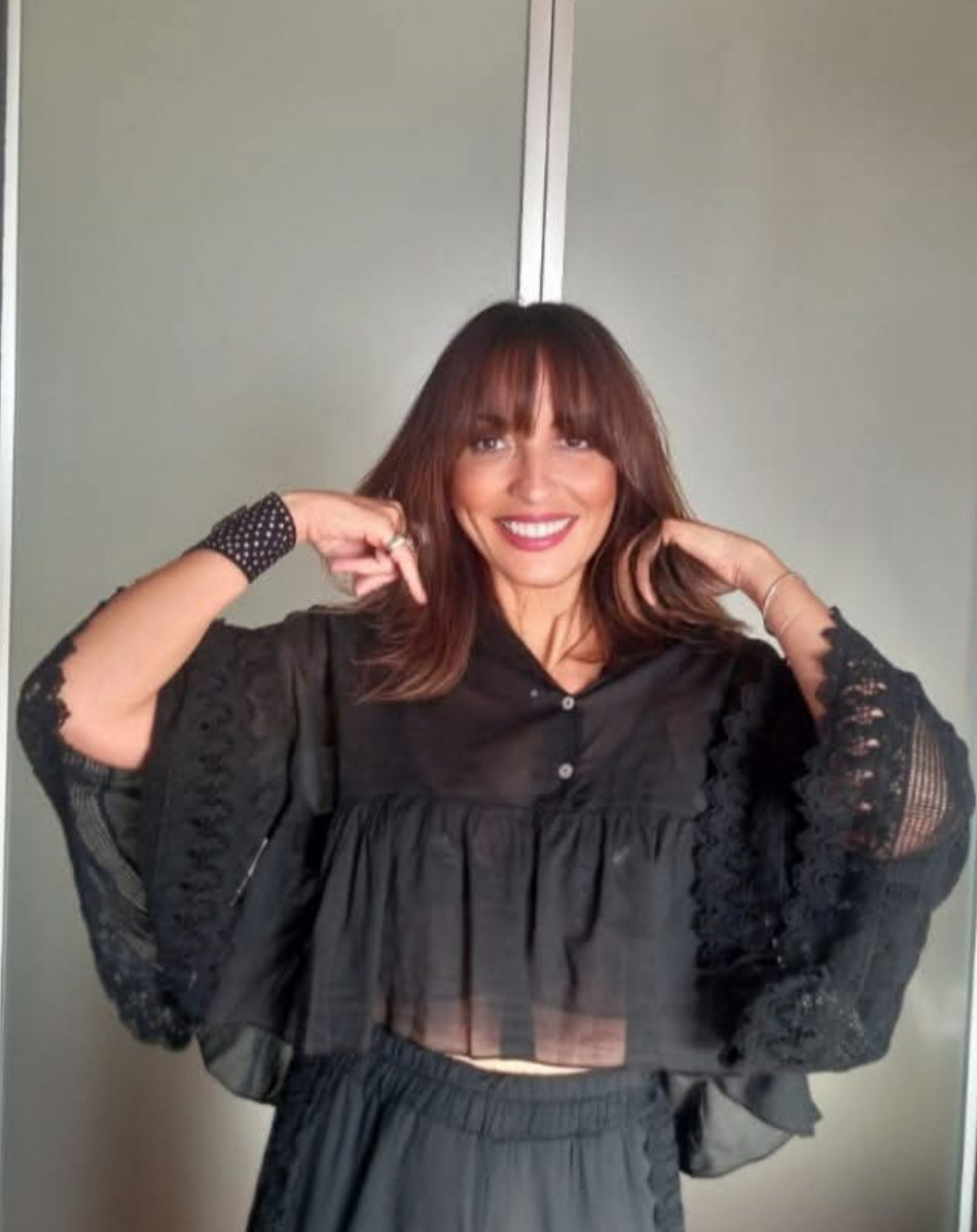 D' elle blusa nera